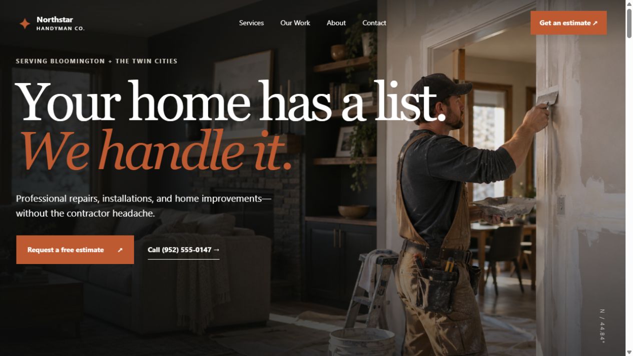 Northstar Handyman Co. homepage preview